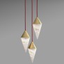 IQ4528 ALABASTER CONE CHANDELIER