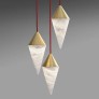IQ4528 ALABASTER CONE CHANDELIER