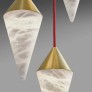 IQ4528 ALABASTER CONE CHANDELIER