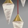 IQ4528 ALABASTER CONE CHANDELIER