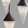 IQ4528 ALABASTER CONE CHANDELIER