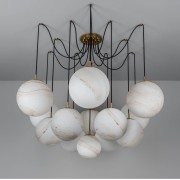 IQ4529 OPULENT ALABASTER BALL CHANDELIER