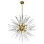 IQ4539 ITALIAN BRASS AND MURANO GLASS SPUTNIK CHANDELIER