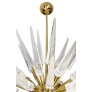 IQ4539 ITALIAN BRASS AND MURANO GLASS SPUTNIK CHANDELIER