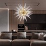 IQ4539 ITALIAN BRASS AND MURANO GLASS SPUTNIK CHANDELIER