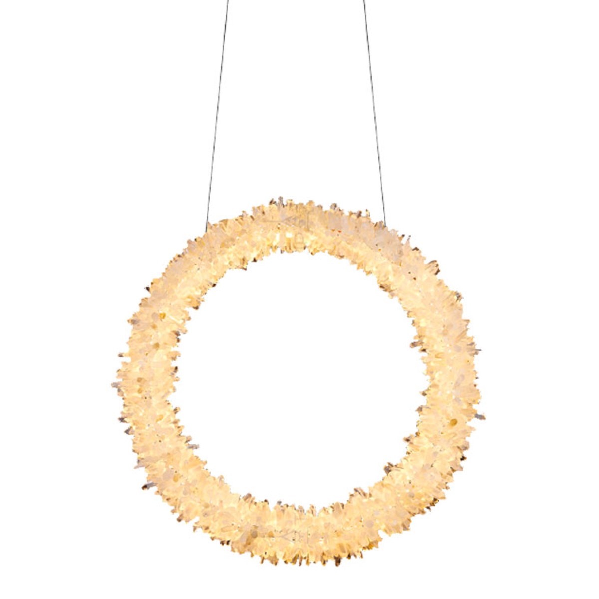 IQ2852 CLEAR GEODE QUARTZ CRYSTAL PENDANT