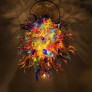 IQ4037 CHIHULY STYLE BLOWN GLASS CHANDELIER MULTI COLORS