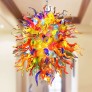IQ4037 CHIHULY STYLE BLOWN GLASS CHANDELIER MULTI COLORS