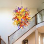 IQ4037 CHIHULY STYLE BLOWN GLASS CHANDELIER MULTI COLORS