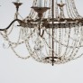 IQ4123 ANTIQUE ITALIAN DRAPED PRISM SIX LIGHT CHANDELIER CIRCA 1930