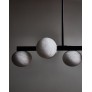 IQ4151 ELONGATED BRASS AND ALABASTER CHANDELIER
