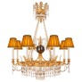 IQ4199 BALTIC 19TH CENTURY NEO-CLASSICAL ST. ORMOLU, CRYSTAL AND GLASS CHANDELIER
