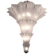 IQ4297 PALATIAL GIGANTIC FRENCH ART DECO ART GLASS CHANDELIER