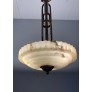 IQ4301 PURE ART DECO LAYERED ALABASTER PENDANT LIGHT