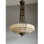 IQ4301 PURE ART DECO LAYERED ALABASTER PENDANT LIGHT