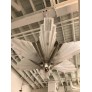 IQ4325 GRAND FRENCH ART DECO SIX-PANEL STARBURST CHANDELIER