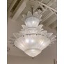 IQ4326 GRAND FRENCH ART DECO THREE TIERED SIGNED SABINO CHANDELIER