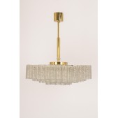 IQ4328 LARGE DORIA ICE GLASS TUBES CHANDELIER