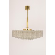 IQ4328 LARGE DORIA ICE GLASS TUBES CHANDELIER