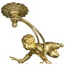 IQ4343 WHIMSICAL FRENCH 19TH/20TH CENTURY GILT-BRONZE BELLE EPOQUE PUTTO CHANDELIER