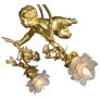 IQ4343 WHIMSICAL FRENCH 19TH/20TH CENTURY GILT-BRONZE BELLE EPOQUE PUTTO CHANDELIER