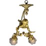 IQ4343 WHIMSICAL FRENCH 19TH/20TH CENTURY GILT-BRONZE BELLE EPOQUE PUTTO CHANDELIER