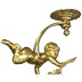 IQ4343 WHIMSICAL FRENCH 19TH/20TH CENTURY GILT-BRONZE BELLE EPOQUE PUTTO CHANDELIER