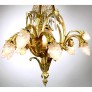 IQ4344 FRENCH BELLE EPOQUE GILT-BRONZE AND CUT-GLASS FIGURAL CHERUB & PUTTO CHANDELIER