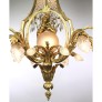 IQ4344 FRENCH BELLE EPOQUE GILT-BRONZE AND CUT-GLASS FIGURAL CHERUB & PUTTO CHANDELIER