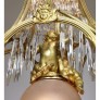 IQ4344 FRENCH BELLE EPOQUE GILT-BRONZE AND CUT-GLASS FIGURAL CHERUB & PUTTO CHANDELIER