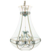 IQ4351 UNUSUAL LARGE HEXAGONAL SHAPED BRONZE LANTERN