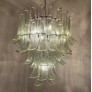 IQ4418 GREEN PETALS MURANO CHANDELIER