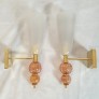 IQ4421 PURPLE AND GRAY MID CENTURY MODERN MURANO SCONCES