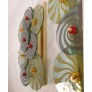 IQ4424 PAIR OF LARGE GREEN MURANO DISCS SCONCES