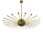 IQ4433 GLASS AND BRASS SPUTNIK CHANDELIER