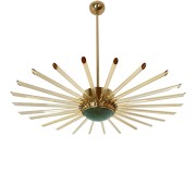 IQ4433 GLASS AND BRASS SPUTNIK CHANDELIER
