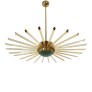 IQ4433 GLASS AND BRASS SPUTNIK CHANDELIER