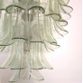 IQ4436 MID CENTURY GREEN PETALS MURANO CHANDELIER