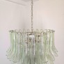 IQ4436 MID CENTURY GREEN PETALS MURANO CHANDELIER