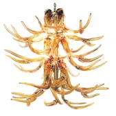 IQ4451 BLOWN GLASS ANTLER CHANDELIER