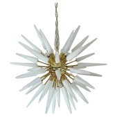 IQ4479 EXCEPTIONAL MURANO OPALINO GLASS SPUTNIK CHANDELIER 