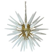 IQ4479 EXCEPTIONAL MURANO OPALINO GLASS SPUTNIK CHANDELIER 