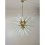 IQ4479 EXCEPTIONAL MURANO OPALINO GLASS SPUTNIK CHANDELIER 