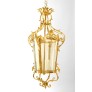 IQ4483 FRENCH LOUIS XVI STYLE GILT BRONZE HANGING LANTERN