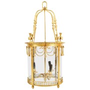 IQ4484 19TH CENTURY BRASS HALL LANTERN