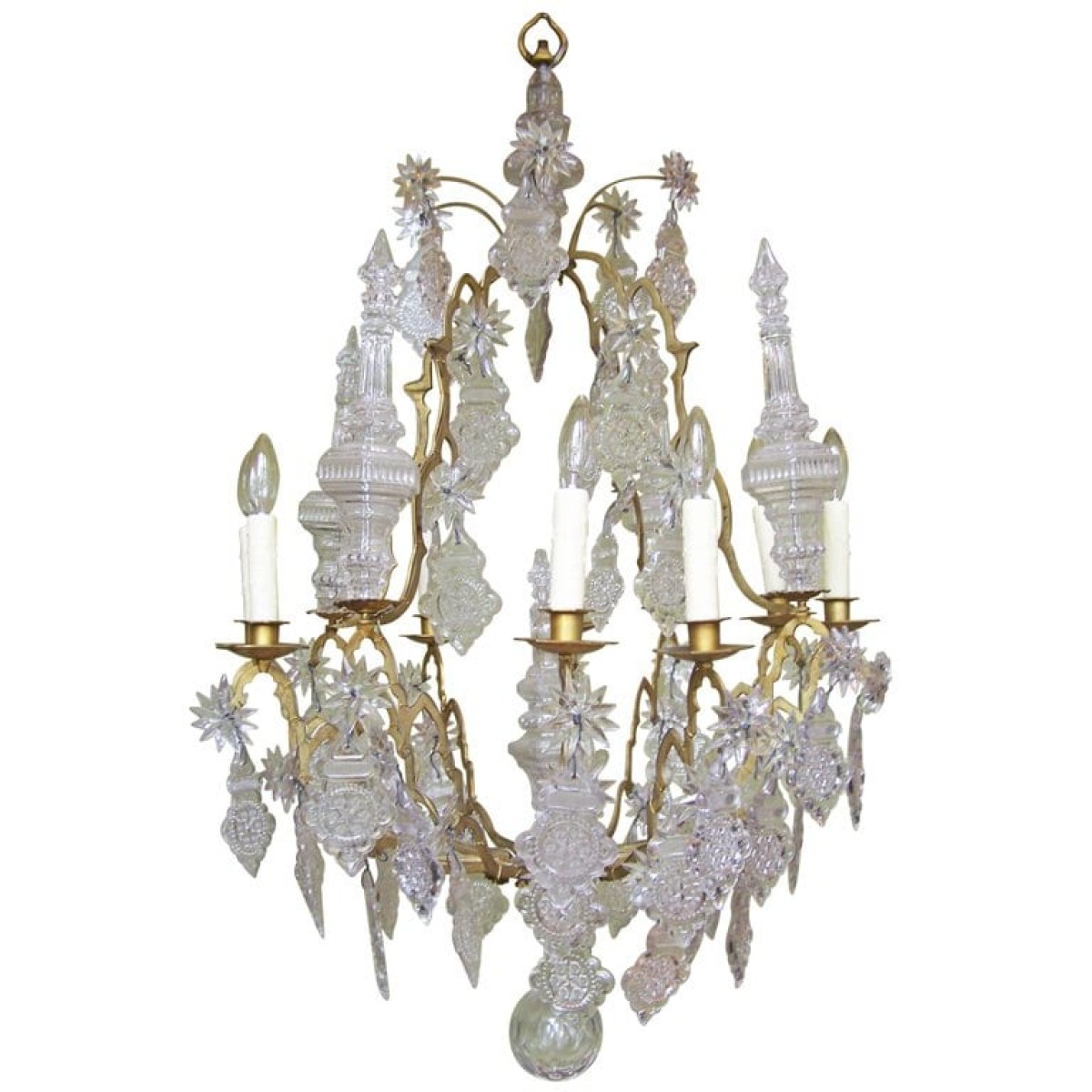 IQ4492 18TH CENTURY VENETIAN ROCOCO CRYSTAL AND BRONZE CHANDELIER IQ4492 18TH CENTURY VENETIAN ROCOCO CRYSTAL AND BRONZE CHANDELIER