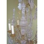 IQ4492 18TH CENTURY VENETIAN ROCOCO CRYSTAL AND BRONZE CHANDELIER