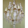 IQ4492 18TH CENTURY VENETIAN ROCOCO CRYSTAL AND BRONZE CHANDELIER
