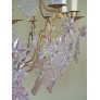 IQ4492 18TH CENTURY VENETIAN ROCOCO CRYSTAL AND BRONZE CHANDELIER