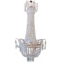 IQ4493 20TH CENTURY FRENCH BRONZE AND CRYSTAL CHANDELIER